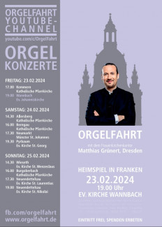 Plakat Orgelkonzert Matthias Grünert